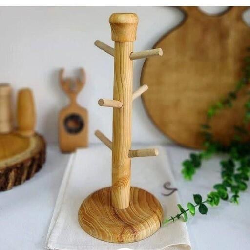 استند فنجان مدل ST6 طرح چوب لباسی