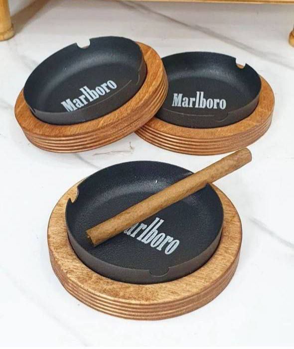 زیرسیگاری چوب فلز